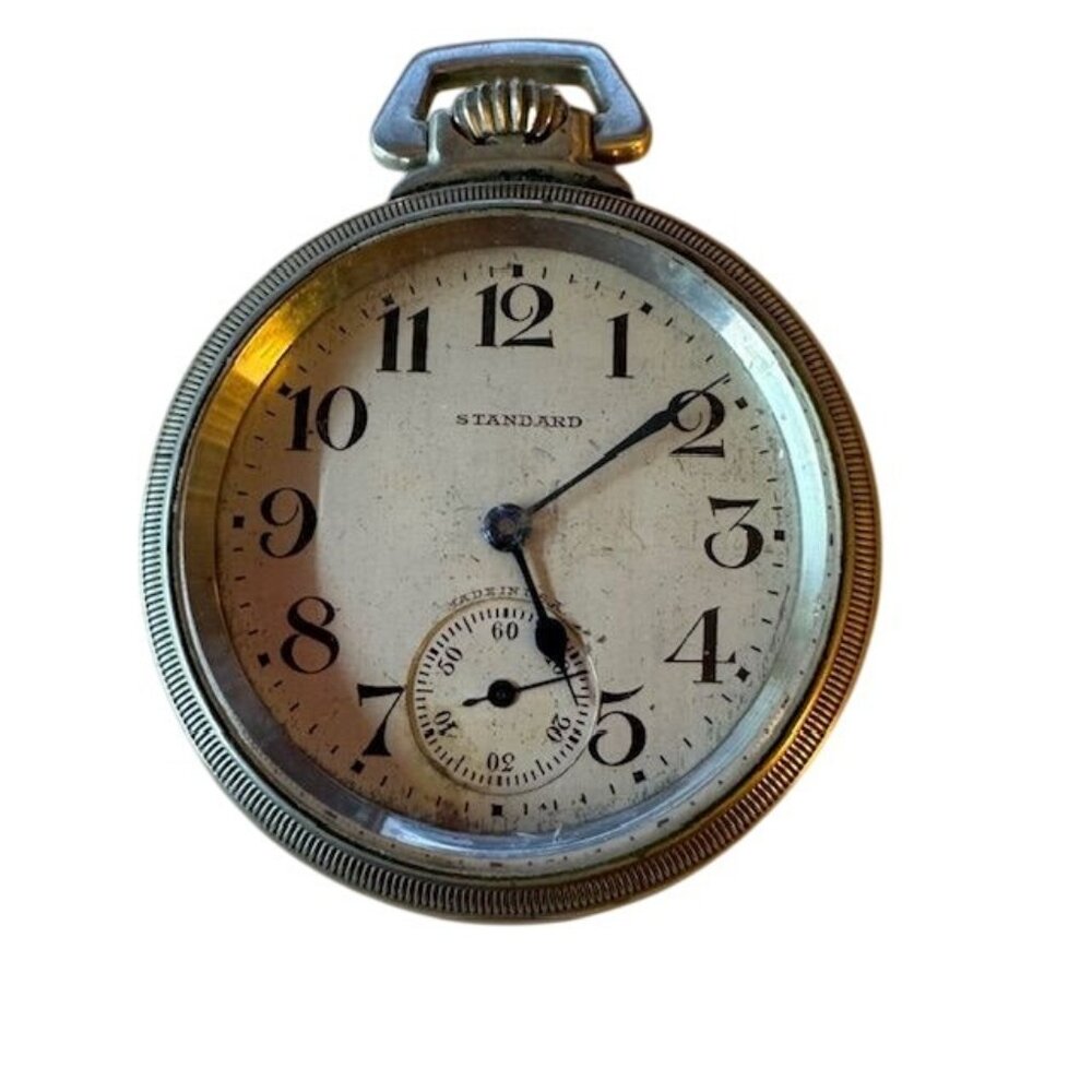 Antique Standard Pocket Watch With Subdial & Arabic Numerals